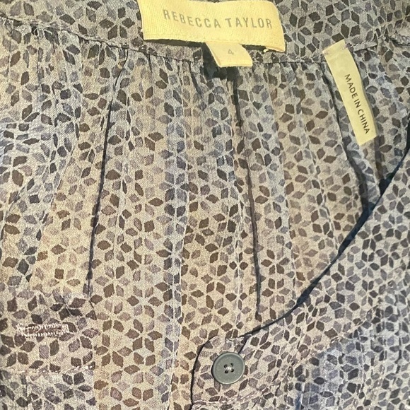 REBECCA Taylor sheer blouse size 4 - Picture 3 of 5